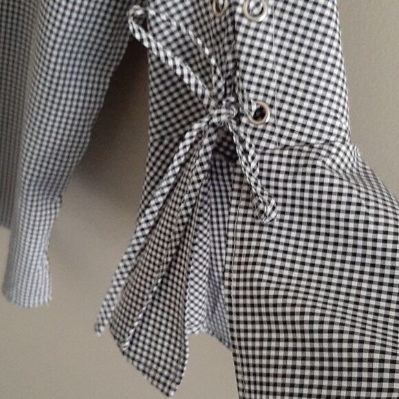Capri black/white check top - Picture 4 of 6